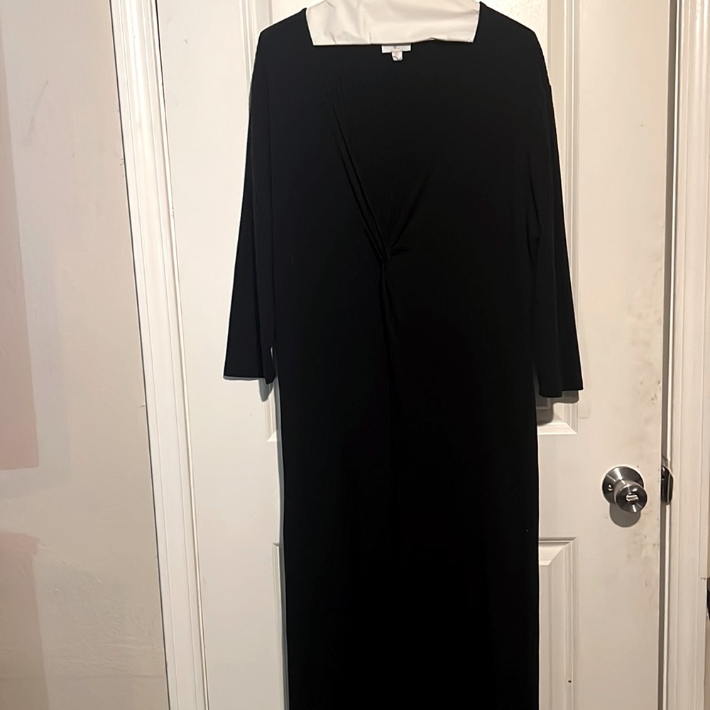 All Black Jumpsuit Plus Size with Deep V-Neckline